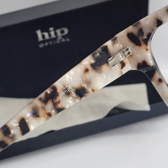 Beautiful Hipoptical Chet Tabar  Womens FRAMES ONLY Brown/Cream Stainless Steel - Picture 7 of 9